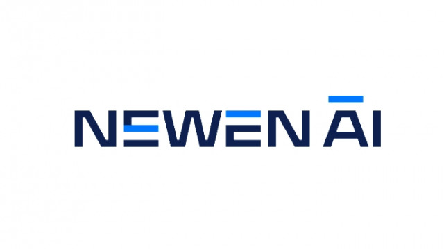 뉴엔AI(NEWEN AI)의 ‘NEWEN’은 ‘NEW’와 ‘NEW 역순’을 합성한 이름으로, 새로움에 새로움을 더한다는 의미를 담고 있다. 또한 로고 속 파란색 바는 끊임없는 발전과 성장을 상징하며, 점점 상승하는 의미를 시각적으로 표현했다